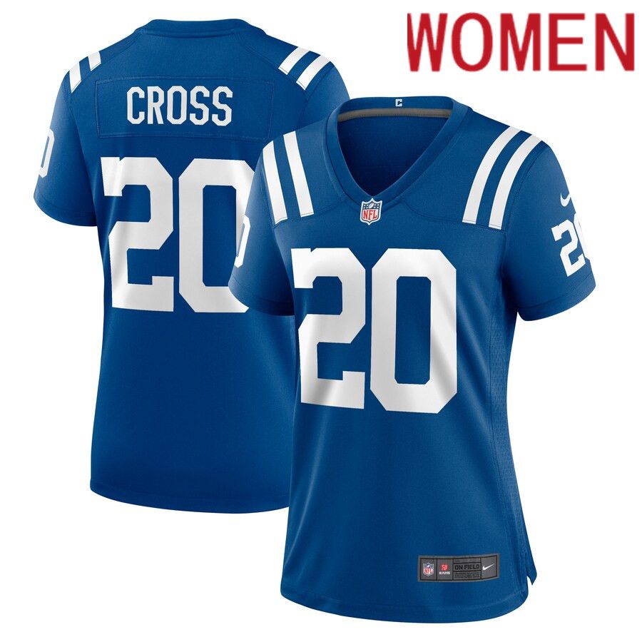 Women Indianapolis Colts 20 Nick Cross Nike Royal Player Game NFL Jersey